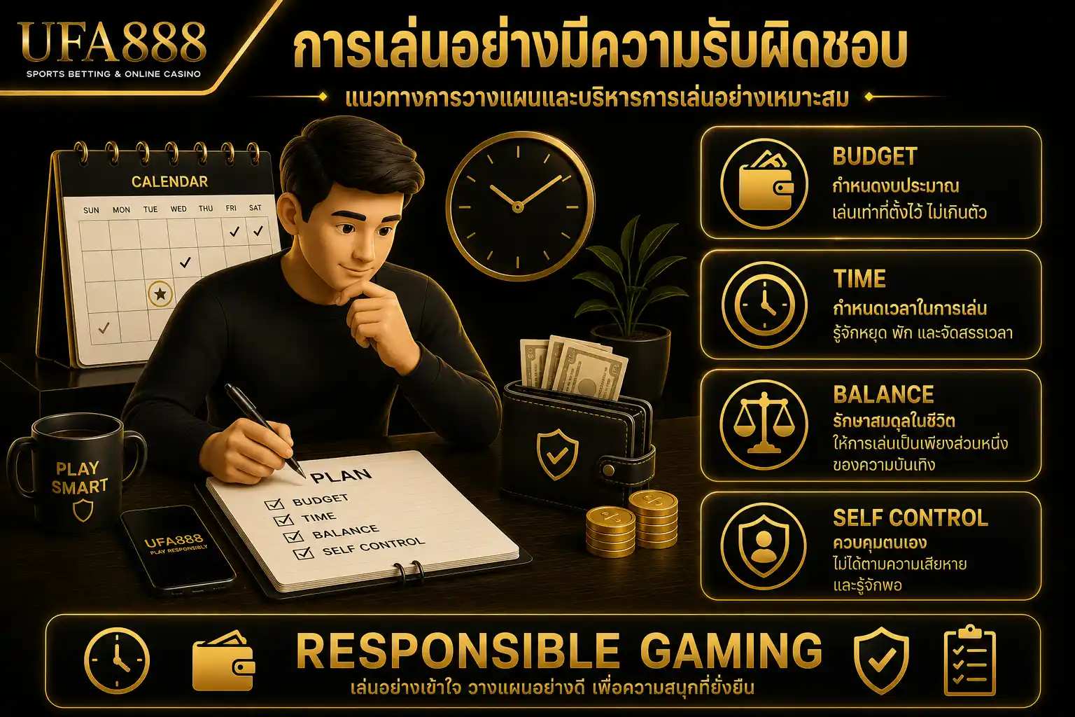 การเล่นอย่างมีความรับผิดชอบ การวางแผนเวลา งบประมาณ และการเล่นอย่างเหมาะสม